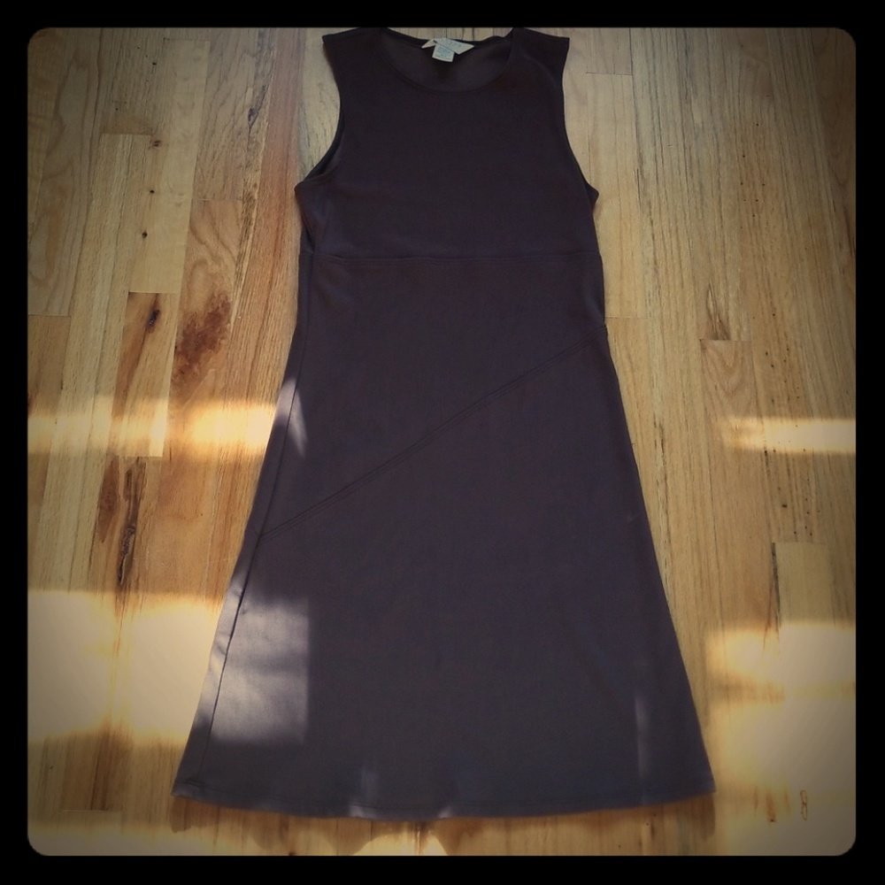 Brown shift dress